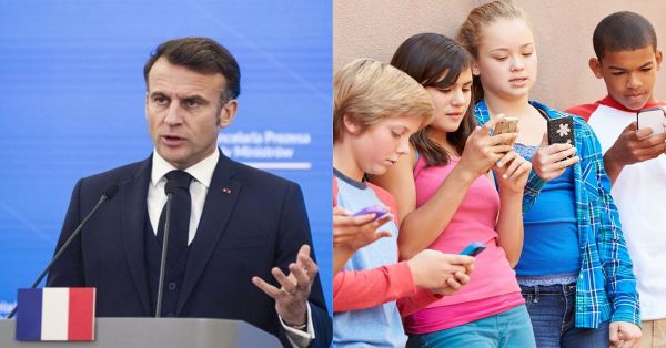 Busca Macron la prohibición de redes sociales para menores de 15 años