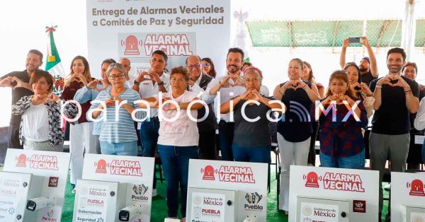 Entrega García Parra 100 Alarmas Vecinales en la Junta Auxiliar San Jerónimo Caleras