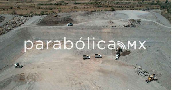 Avanza la construcción de la nueva celda en el relleno sanitario de Atlixco
