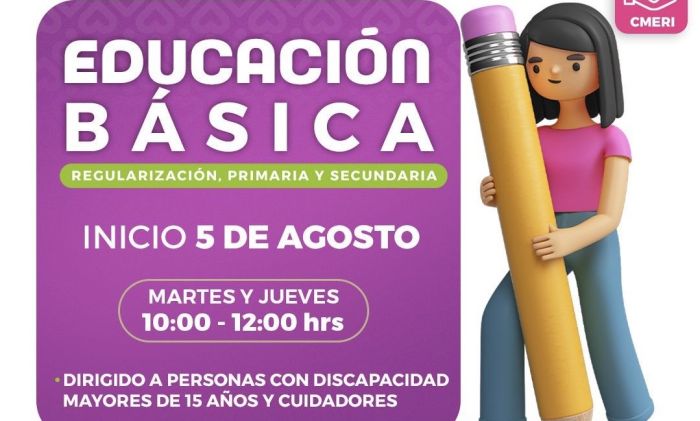 Invita DIF Puebla Capital al Taller de Regularización en educación básica para personas con discapacidad