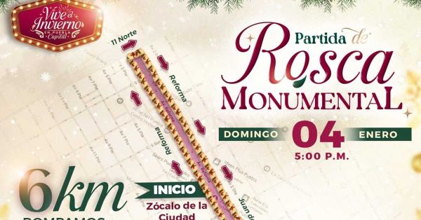 Invitan a romper el R&eacute;cord Guinnes con la Rosca de Reyes m&aacute;s grande del mundo