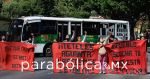 Dejan normalistas de Teteles daños a unidades de RUTA