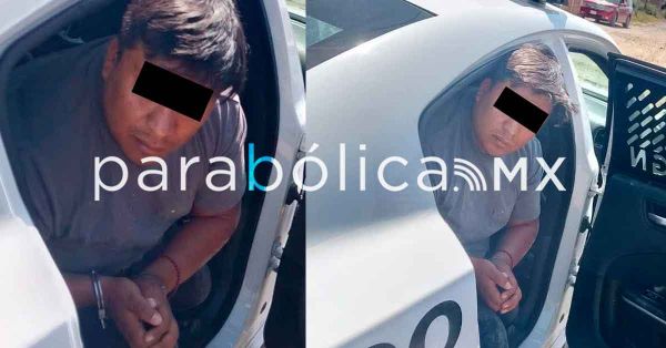 Detienen a presunto ladrón de vehículo tras una persecución en Xoxtla