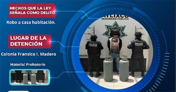 Cae sujeto en Atlixco por robo a casa habitación