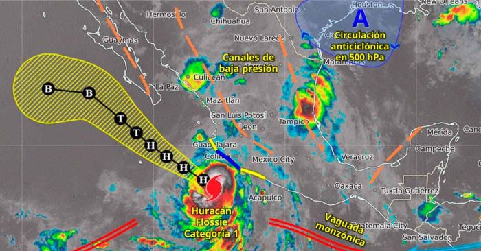 Se intensificar&aacute; Flossie a Hurac&aacute;n categor&iacute;a 2