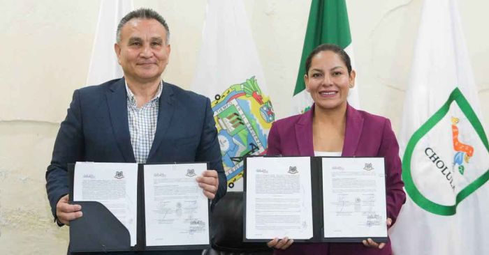 Firman convenio Lupita Cuautle y CLEU en materia de seguridad