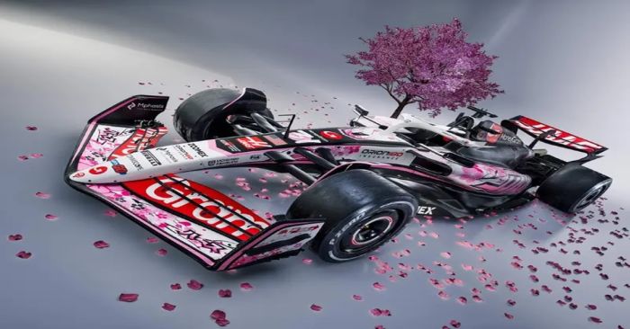 Lucirá Haas un diseño de flores de cerezo en Suzuka