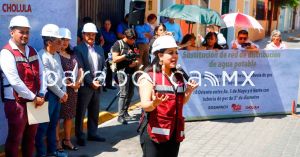 Arranca Tonantzin Fernández mejoras a la distribución de agua potable en San Pedro Cholula