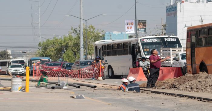 Realizan obras de Agua de Puebla y cierran la circulación en ciertas zonas