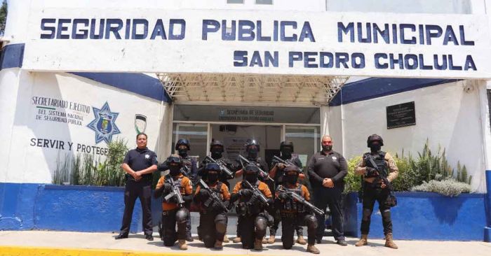 Capacitan en San Pedro Cholula a grupo táctico de seguridad