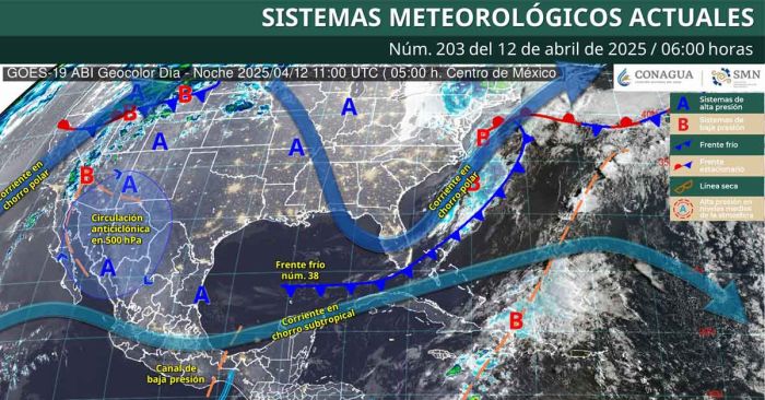 Generará frente frío 38 vientos fuertes en gran parte de México