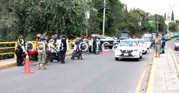 Implementa SSP revisiones de motocicletas del “Operativo ROMA” en Totimehuacan