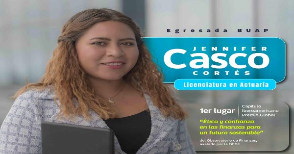 Gana exalumna de la BUAP premio del Capítulo Iberoamericano del Observatorio de Finanzas