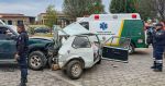 Provoca conductor ebrio un accidente vehicular en Huamantla, Tlaxcala