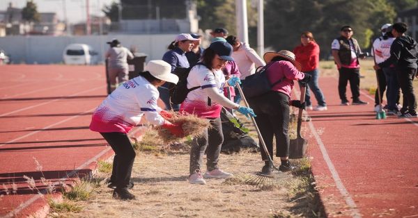 Realizan Faena comunitaria en el CEDAT de San Andrés Cholula