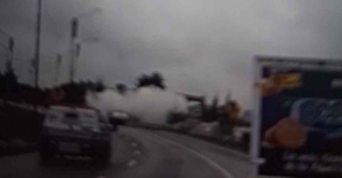 Se registra fuga de gas LP en Periférico cerca de Flor del Bosque