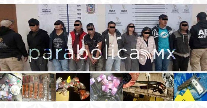 Dejan 9 detenidos, drogas y armas aseguradas, cateos en San Miguel Canoa: FGE