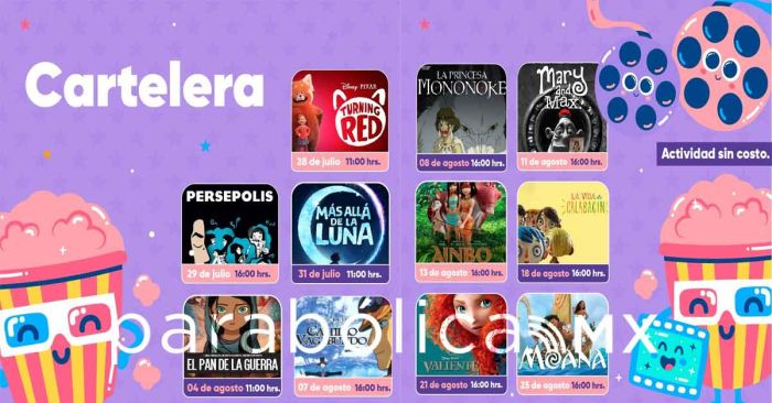 Promueve Mujeres Puebla un Ciclo de Cine de verano para infancias