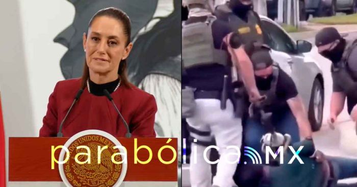 Repudia Sheinbaum golpiza a migrante mexicano por parte de ICE