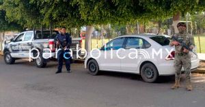 Recuperan fuerzas municipales un vehículo robado en Cuautlancingo