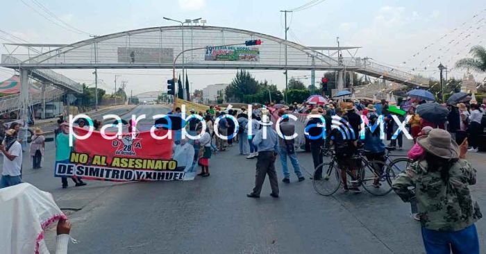 Se extiende a Periférico caos por bloqueo en la federal Puebla-Atlixco