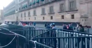Impide CNTE desarrollo normal de la conferencia mañanera presidencial