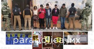 Caen cinco personas con narc&oacute;ticos tras cateo de FGE en inmueble en Atlixco