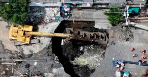 Reporta Brugada avance del 70% en reparación de socavón en Iztapalapa