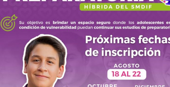 Ofrece SMDIF programa de preparatoria h&iacute;brida a menores de 18 a&ntilde;os