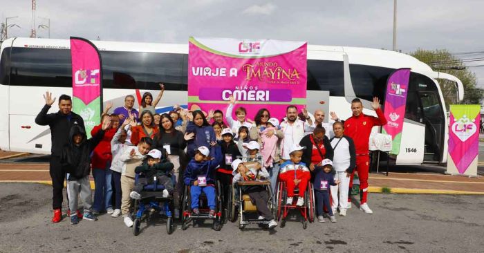 Beneficia DIF Municipal de Puebla a 8 familias con viaje a Mundo Imáyina