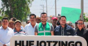 Entrega Roberto Solís tercera vialidad del programa Rescate Carretero en Huejotzingo