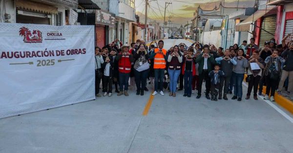 Inaugura Tonantzin Fern&aacute;ndez vialidades en San Pedro Cholula