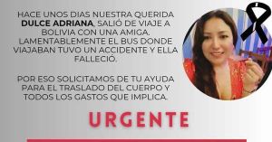 Piden apoyo para repatriar a Dulce Adriana, poblana que falleci&oacute; en Bolivia tras accidente