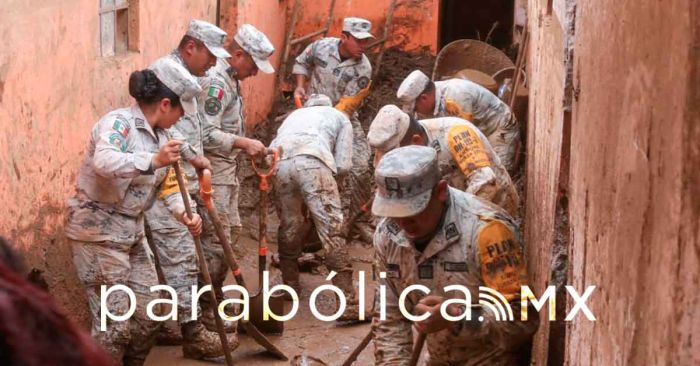 Reconoce Armenta respaldo de las Fuerzas Armadas para la atención a la Sierra Norte