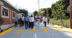 Entrega Ariadna Ayala pavimentación en San Miguel Ayala