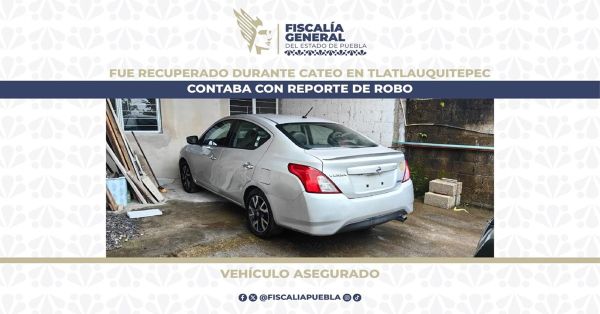 Localizan vehículo robado tras cateo de un predio