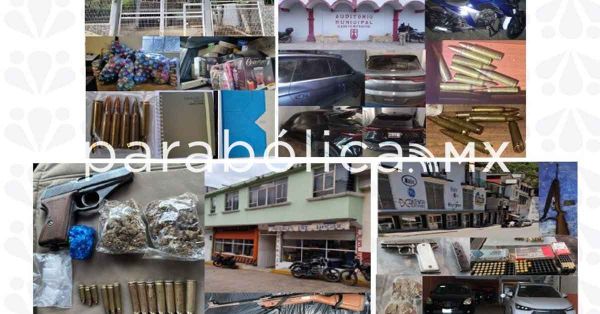 Asegura FGE droga, armas, cartuchos y vehículos en Cuautempan y Ahuacatlán