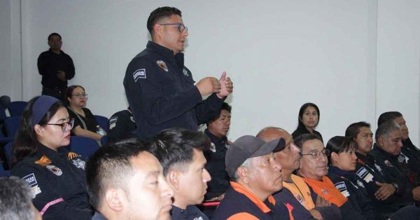 Realizan taller de seguridad vial a personal de PC Municipal de Puebla