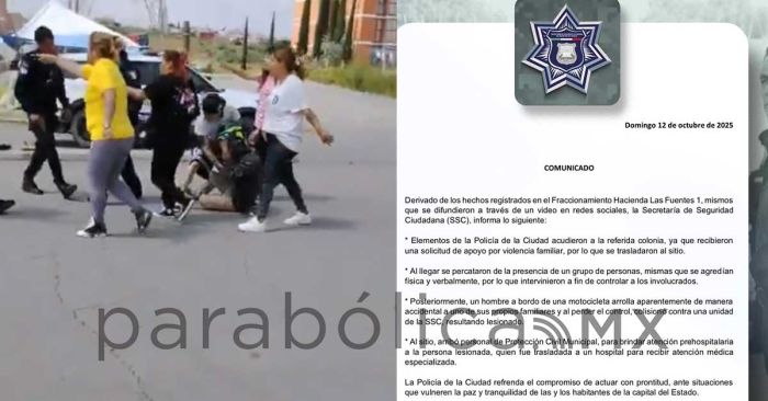 Termina supuesta ri&ntilde;a familiar con una patrulla chocada y un lesionado en Hacienda Las Fuentes 1