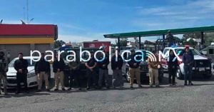 Detienen FGE y GN a 4 hombres detenidos con vehículos robados en Acatzingo y Tepeaca