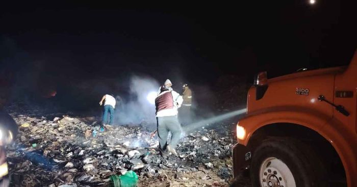 Se incendia el relleno sanitario en Ciudad Serdán
