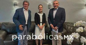 Recibe Sheinbaum a Adán y Monreal; descartan cambios en la coordinación del Senado