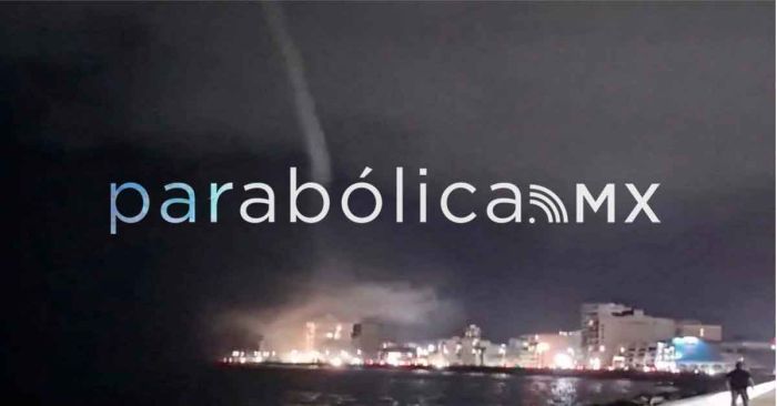 Sorprende tromba marina a la zona Veracruz-Boca del Río