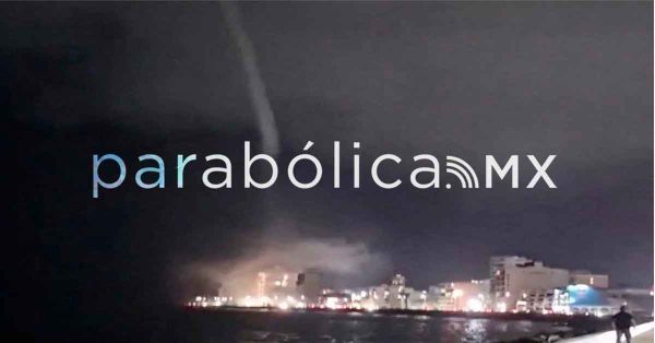 Sorprende tromba marina a la zona Veracruz-Boca del R&iacute;o