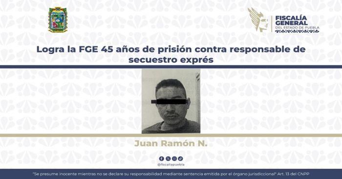 Dan sentencia a Juan Ram&oacute;n N. por el delito de secuestro expr&eacute;s