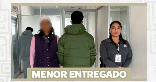 Localiza SSC Cholula a menor y lo entrega a su familia