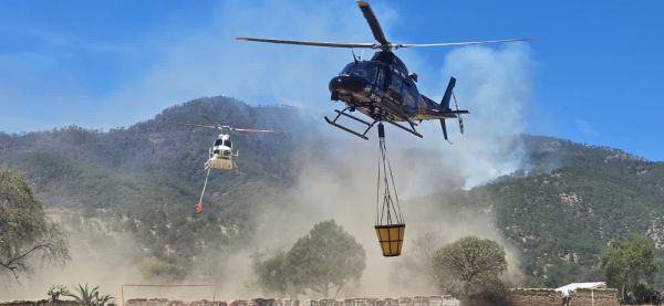 Se suma personal de diferentes instancias al combate de 4 incendios activos en Puebla