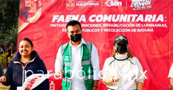 Realizan intervención comunitaria en la Colonia Santa Bárbara de Huejotzingo