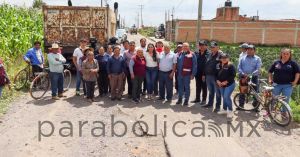 Rehabilita Tonantzin Fernández más vialidades en San Pedro Cholula
