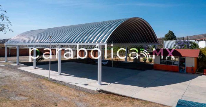Entrega ayuntamiento techado en un Jardín de Niños de la colonia Unión Antorchista